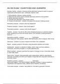  AN 300 EXAM 1 QUESTIONS AND ANSWERS