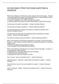 AN 300 EXAM 2 PRACTICE EXAM QUESTIONS & ANSWERS