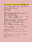 TAFE Nursing - Questions With Detailed Solutions