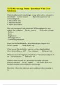 TAFE Microscopy Exam - Questions With Clear Solutions