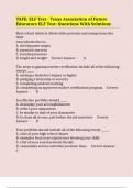 TAFE&colon; ELF Test - Texas Association of Future Educators ELF Test&colon; Questions With Solutions