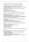 AN 300 FINAL EXAM UKY QUESTIONS & ANSWERS