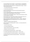AN 300 PRACTICE EXAM 1 QUESTIONS & ANSWERS