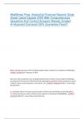 WallStreet Prep&colon; Analyzing Financial Reports Study  Guide Latest Update 2025 With Comprehensive  Questions And Correct Answers Already Graded  A&plus;&vert;Assured Success&vert;100&percnt; Guarantee Pass&excl;&excl;&excl; 