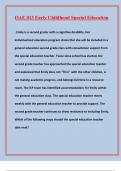 OAE 013 Early Childhood Special Education Toolkit&colon;Proven Practice Questions & Answers&vert;2025