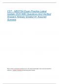 CST - NBSTSA Exam Practice Latest  Update 2025 With Questions And Verified  Answers Already Graded A&plus; Assured  Success 