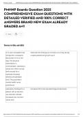 PMHNP Boards Question 2025 COMPREHENSIVE EXAM QUESTIONS WITH DETAILED VERIFIED AND 100&percnt; CORRECT ANSWERS BRAND NEW EXAM ALREADY GRADED A&plus;&excl;&excl;