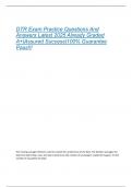 DTR Exam Practice Questions And  Answers Latest 2025 Already Graded  A&plus;&vert;Assured Success&vert;100&percnt; Guarantee  Pass&excl;&excl;&excl; 