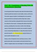 OAE 190 - Foundations of Reading With 194 Comprehensive Questions & Expert Answers &vert; 2025