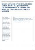NUR 631 ADVANCED PATHO FINAL EXAM 2025  &lpar;ACTUAL EXAM&rpar; &vert; ALL QUESTIONS AND  CORRECT ANSWERS WITH EXPLANATIONS &vert;  GRADED A&plus; &vert; NEWEST VERSION &vert; VERIFIED  ANSWERS 