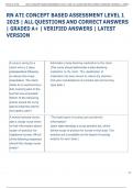 RN ATI CONCEPT BASED ASSESSMENT LEVEL 1  2025 &vert; ALL QUESTIONS AND CORRECT ANSWERS  &vert; GRADED A&plus; &vert; VERIFIED ANSWERS &vert; LATEST  VERSION