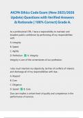 AICPA Ethics Code Exam &lpar;New 2025&sol;2026 Update&rpar; Questions with Verified Answers & Rationale &vert; 100&percnt; Correct&vert; Grade A&period;