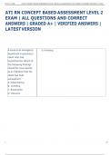 ATI RN CONCEPT BASED ASSESSMENT LEVEL 2  EXAM &vert; ALL QUESTIONS AND CORRECT  ANSWERS &vert; GRADED A&plus; &vert; VERIFIED ANSWERS &vert;  LATEST VERSION  