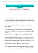 TEXAS WASTEWATER CLASS A EXAM 2025-2026&period;  QUESTIONS WITH 100&percnt; CORRECT AND VERIFIED  ANSWERS&period;  GUARANTEED A&plus; GRADED&period; 