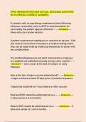 APHA IMMUNIZATION EXAM &lpar;ACTUAL 2025&sol;2026&rpar; QUESTIONS  WITH VERIFIED 1CORRECT ANSWERS