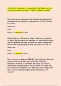 DELEGATED EXAMINING TRAINING PRE-TEST EXAM &lpar;ACTUAL  2025&sol;2026&rpar; QUESTIONS AND VERIFIED CORRECT ANSWER