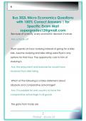 Bus 302L Micro Economics Questions  with 100&percnt; Correct Answers &vert; for  Specific Exam Mail  supergrades12&commat;gmail&period;com