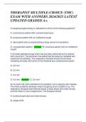 THERAPIST MULTIPLE-CHOICE &lpar;TMC&rpar;  EXAM WITH ANSWERS 2024&sol;2025 LATEST  UPDATED GRADED A&plus;