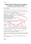 ASAP PACE Certification Exam Study Questions and Answers 2025