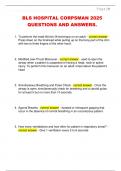 BLS HOSPITAL CORPSMAN 2025  QUESTIONS AND ANSWERS.