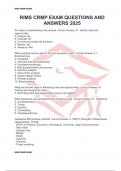 RIMS CRMP EXAM QUESTIONS AND ANSWERS 2025