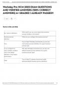 Workday Pro HCM 2025 EXAM QUESTIONS AND VERIFIED ANSWERS &lpar;100&percnt; CORRECT ANSWERS&rpar; A&plus; GRADED &vert; ALREADY PASSED&excl;&excl;