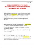 BODY COMPOSITION PROGRAM&sol;  MILITARY APPEARANCE PROGRAM 2025  QUESTIONS AND ANSWERS&period; 