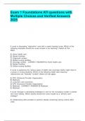 Exam 1 Foundations ATI questions with Multiple Choices and Verified Answers 2025&period;