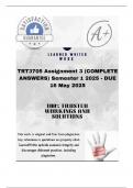 TRT3705 Assignment 3 &lpar;COMPLETE ANSWERS&rpar; Semester 1 2025 - DUE 16 May 2025&semi; 100&percnt; trusted &comma;comprehensive and complete reliable solution with clear explanation
