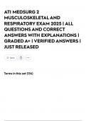 ATI MEDSURG 2 MUSCULOSKELETAL AND RESPIRATORY EXAM 2025 &vert; ALL QUESTIONS AND CORRECT ANSWERS WITH EXPLANATIONS &vert; GRADED A&plus; &vert; VERIFIED ANSWERS &vert; JUST RELEASED