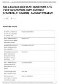 Abo advanced 2025 EXAM QUESTIONS AND VERIFIED ANSWERS &lpar;100&percnt; CORRECT ANSWERS&rpar; A&plus; GRADED &vert; ALREADY PASSED&excl;&excl;