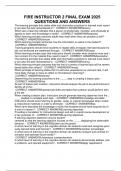 FIRE INSTRUCTOR 2 FINAL EXAM 2025 QUESTIONS AND ANSWERS
