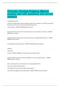 Clinically Oriented Anatomy &lpar;Moore&rpar;  practice test with questions and correct  answers
