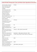 Latest Florida Chiropractic Laws and Rules Exam Questions & Answers
