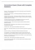 Corrections Exam 2 Exam with Complete Solutions