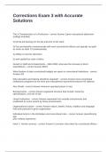 Corrections Exam 3 with Accurate Solutions