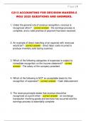 C213 ACCOUNTING FOR DECISION MAKERS-2  WGU 2025 QUESTIONS AND ANSWERS&period; 