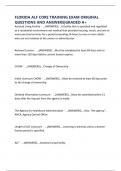 FLORIDA ALF CORE TRAINING EXAM ORIGINAL QUESTIONS AND ANSWERS&vert;GRADED A&plus;