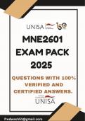 MNE2601 EXAM PACK 2025 (QUESTIONS & ANSWERS)