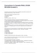 Corrections in Canada FINAL EXAM REVIEW-Graded A