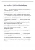 Corrections Multiple Choice Exam