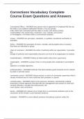 Corrections Vocabulary Complete Course Exam Questions and Answers