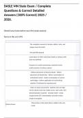 DASLE MN State Exam &sol; Complete Questions & Correct Detailed Answers &lpar;100&percnt; Correct&rpar; 2025 &sol; 2026&period;