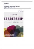 Test Bank For Leadership Theory and Practice 9th Edition by Peter G&period; Northouse &comma; All Chapters 1-16&period;&vert; Newest Edition 2025