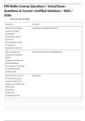 MN Boiler License Questions &sol; Actual Exam Questions & Correct&comma; Certified Solutions &sol; 2025 &sol; 2026&period;