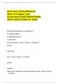 End User Clinical Shared &lpar;End of Chapter and eLearning EXAM QUESTIONS WITH SOLUTIONS A&plus;
