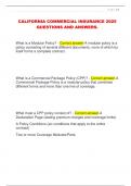 CALIFORNIA COMMERCIAL INSURANCE 2025  QUESTIONS AND ANSWERS&period; 