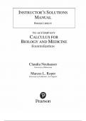 Instructor's Solutions Manual for Calculus for Biology and Medicine 4th Edition Claudia Neuhauser &lpar;All Chapters&rpar;&comma; complete guide