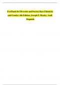 Test Bank for Diversity and Society Race Ethnicity and Gender, 6th Edition, Joseph F. Healey, Andi Stepnick All Chapters ||Complete A+ Guide