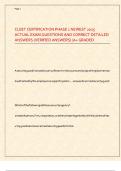 CLEET CERTIFICATION PHASE 1 NEWEST 2025 ACTUAL EXAM QUESTIONS AND CORRECT DETAILED ANSWERSm